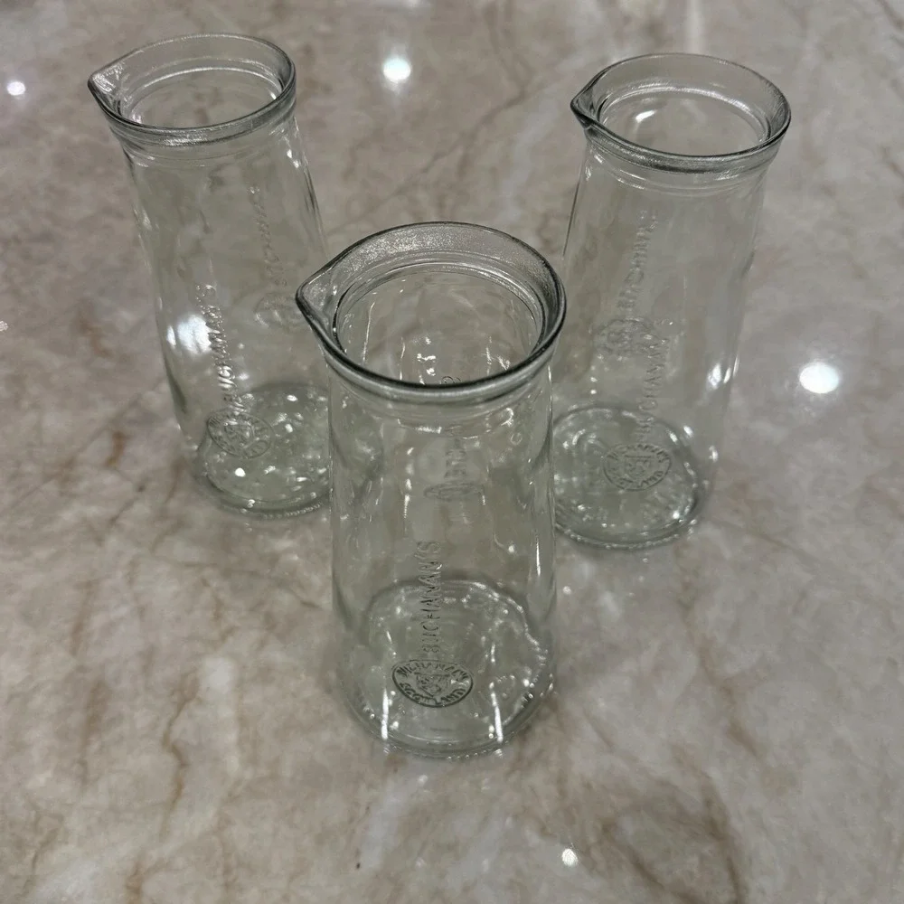 Set of 3 Signature Buchanan's Scotch Whisky Glass‎ Mixing Serving Pitchers